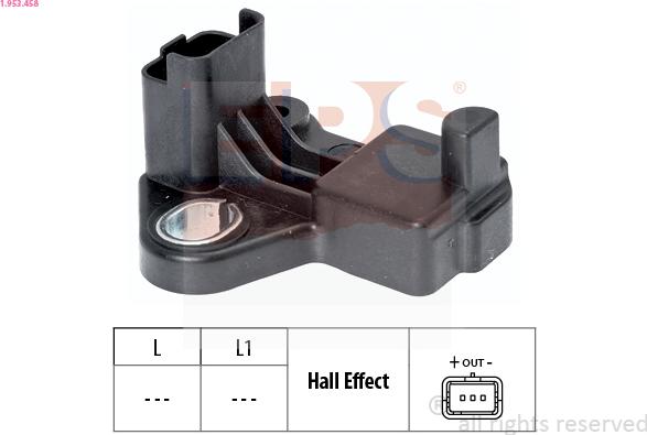 EPS 1.953.458 - Sensor, crankshaft pulse www.parts5.com