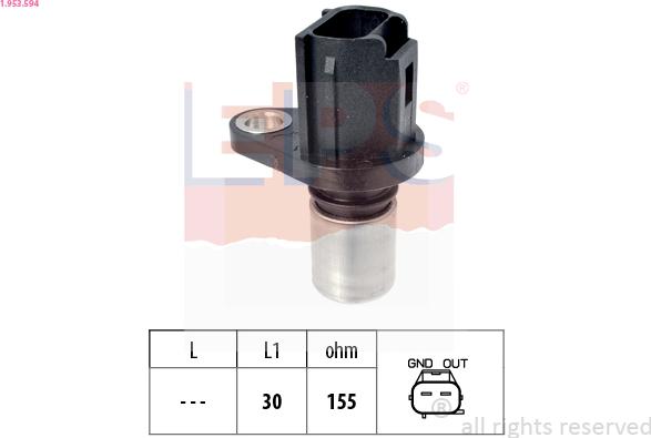 EPS 1.953.594 - Senzor impulsuri, arbore cotit www.parts5.com