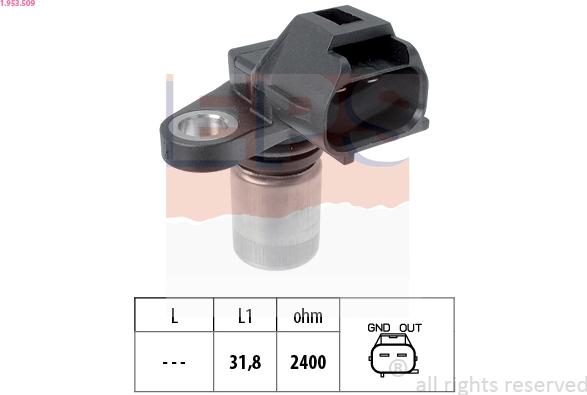 EPS 1.953.509 - Sensor, crankshaft pulse www.parts5.com