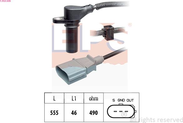 EPS 1.953.505 - Senzor impulsuri, arbore cotit www.parts5.com