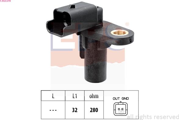 EPS 1.953.579 - Senzor impulsuri, arbore cotit www.parts5.com