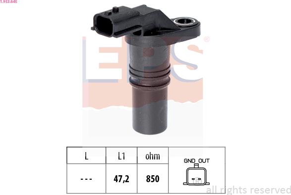 EPS 1.953.645 - Sensor, crankshaft pulse www.parts5.com