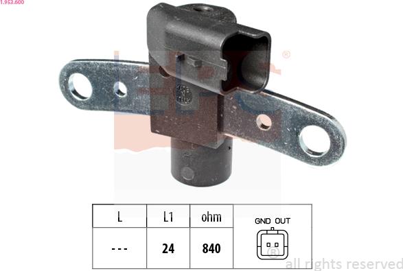 EPS 1.953.600 - Sensor, crankshaft pulse parts5.com