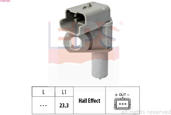 EPS 1.953.632 - Sensor, Nockenwellenposition www.parts5.com