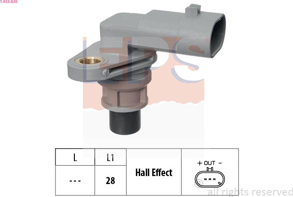 EPS 1.953.626 - Senzor,pozitie ax cu came www.parts5.com