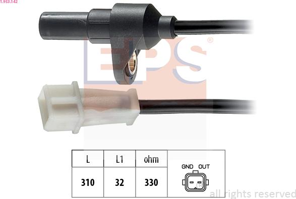 EPS 1.953.142 - Sensor, crankshaft pulse www.parts5.com