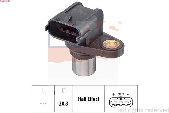 EPS 1.953.346 - Sensor, camshaft position www.parts5.com