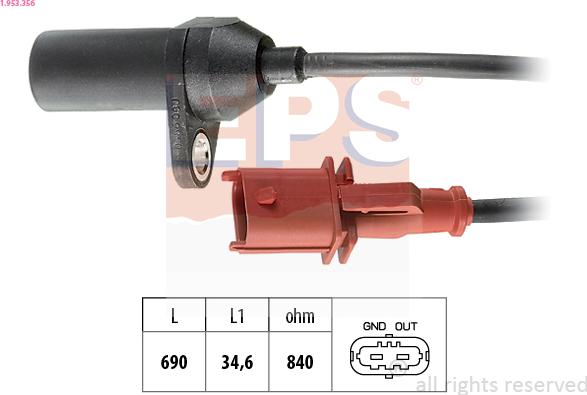 EPS 1.953.356 - Senzor impulsuri, arbore cotit www.parts5.com