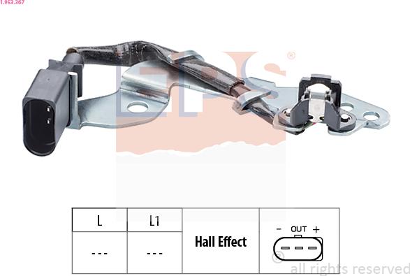 EPS 1.953.367 - Sensor, posición arbol de levas www.parts5.com