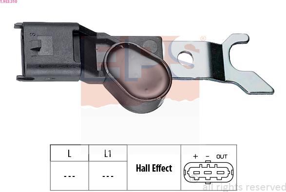 EPS 1.953.310 - Sensor, posición arbol de levas www.parts5.com