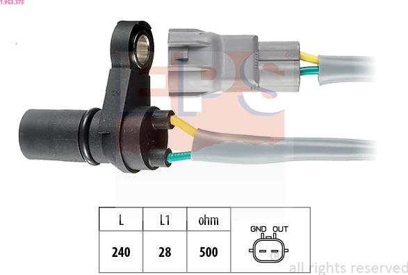 EPS 1.953.375 - RPM Sensor, automatic transmission parts5.com
