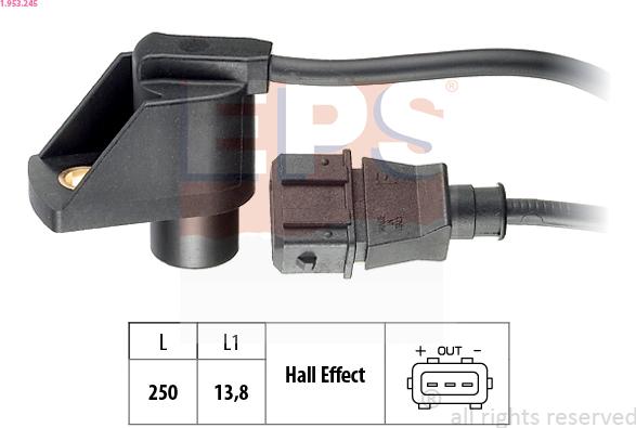 EPS 1.953.245 - Czujnik, pozycja wałka rozrządu www.parts5.com