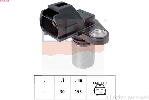 EPS 1.953.263 - Sensor, crankshaft pulse www.parts5.com