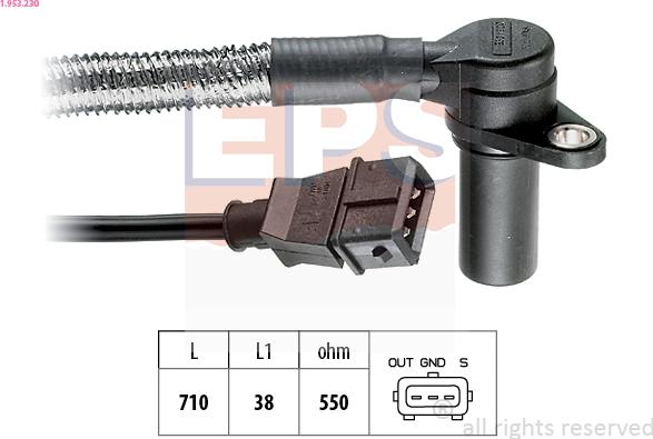 EPS 1.953.230 - Sensor, crankshaft pulse www.parts5.com