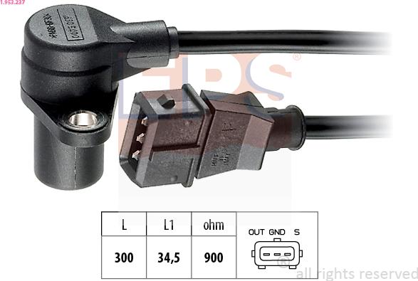 EPS 1.953.237 - Senzor impulsuri, arbore cotit www.parts5.com