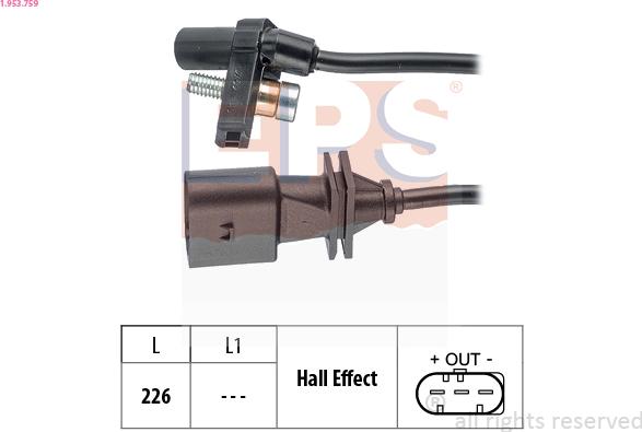 EPS 1.953.759 - Senzor impulsuri, arbore cotit www.parts5.com