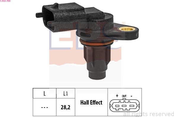 EPS 1.953.700 - Sensor, camshaft position www.parts5.com