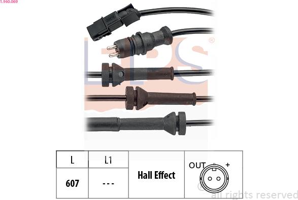 EPS 1.960.069 - Tekerlek hız sensörü www.parts5.com