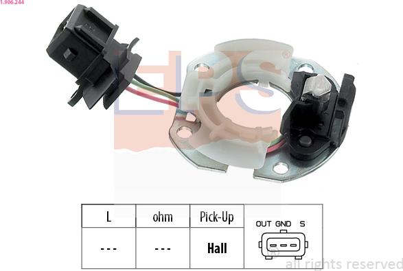 EPS 1.906.244 - Sensor, ignition pulse www.parts5.com