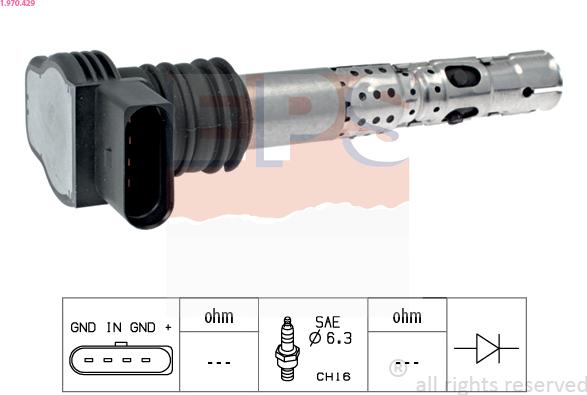 EPS 1.970.429 - Bobina de encendido www.parts5.com