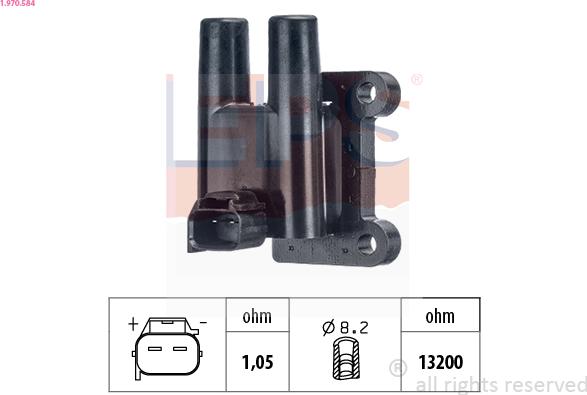 EPS 1.970.584 - Ignition Coil www.parts5.com