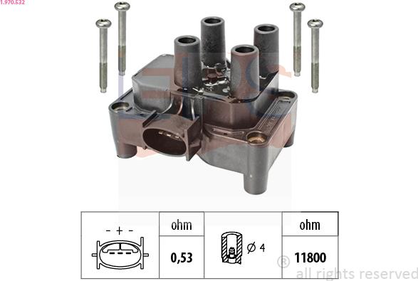 EPS 1.970.532 - Bobine d'allumage www.parts5.com