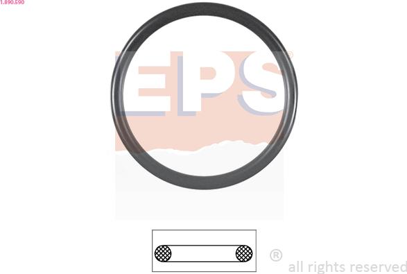 EPS 1.890.590 - Gasket, thermostat www.parts5.com