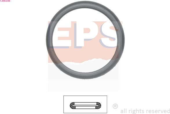 EPS 1.890.598 - Gasket, thermostat www.parts5.com