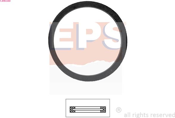 EPS 1.890.560 - Gasket, thermostat www.parts5.com