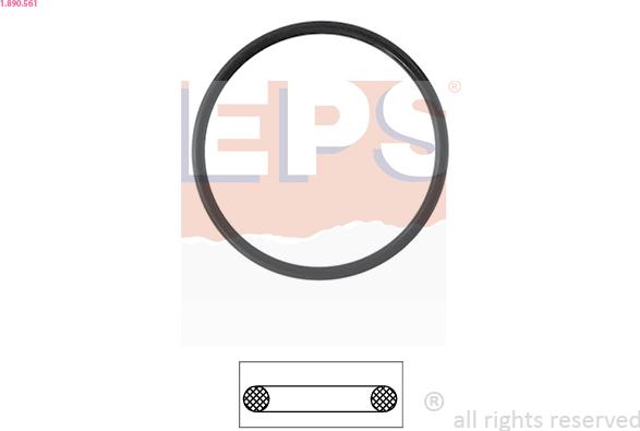 EPS 1.890.561 - Gasket, thermostat www.parts5.com