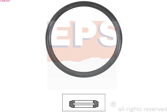 EPS 1.890.567 - Uszczelka, termostat www.parts5.com