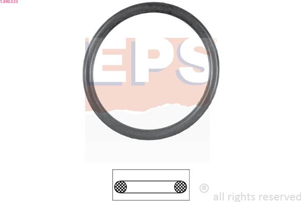 EPS 1.890.533 - Gasket, thermostat www.parts5.com