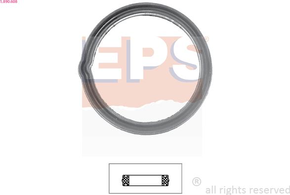 EPS 1.890.608 - Gasket, thermostat www.parts5.com