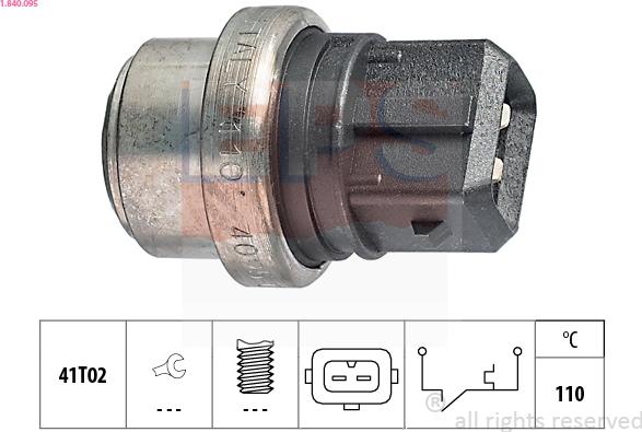 EPS 1.840.095 - Sensor, coolant temperature www.parts5.com