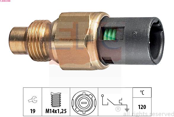 EPS 1.840.048 - Czujnik, temperatura płynu chłodzącego www.parts5.com