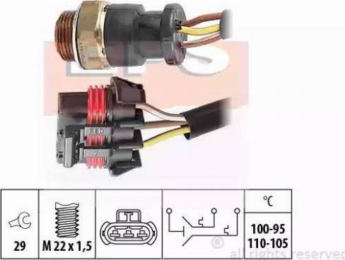 EPS 1.850.615 - Temperature Switch, radiator / air conditioner fan www.parts5.com