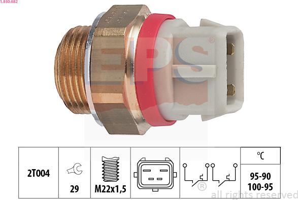 EPS 1.850.682 - Temperaturno stikalo, ventilator hladilnika www.parts5.com