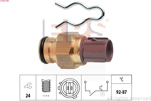 EPS 1.850.285 - Interruptor de temperatura, ventilador del radiador www.parts5.com