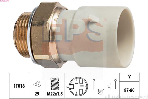 EPS 1.850.271 - Temperaturna sklopka, ventilator hladnjaka parts5.com