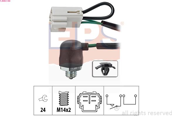 EPS 1.860.144 - Spínač, světlo zpátečky www.parts5.com