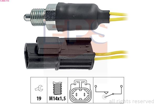 EPS 1.860.115 - Switch, reverse light parts5.com