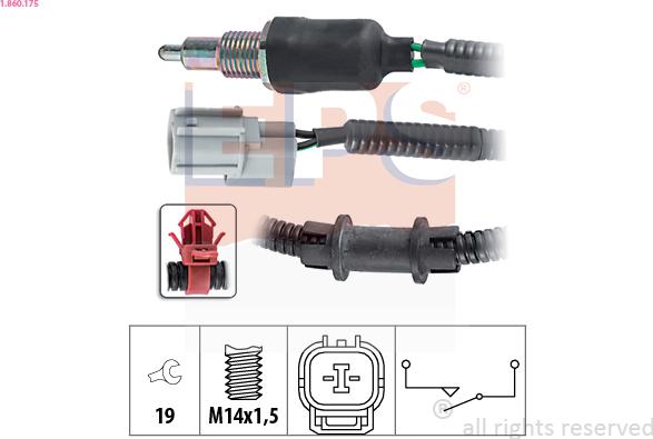 EPS 1.860.175 - Включвател, светлини за движение на заден ход www.parts5.com