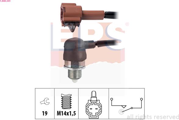 EPS 1.860.341 - Şalter, geri vites lambası www.parts5.com