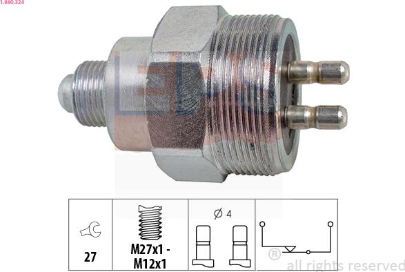 EPS 1.860.324 - Switch, reverse light parts5.com