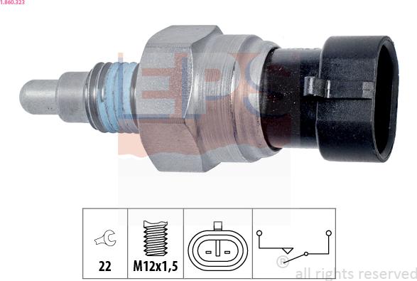 EPS 1.860.323 - Interruptor, piloto de marcha atrás www.parts5.com