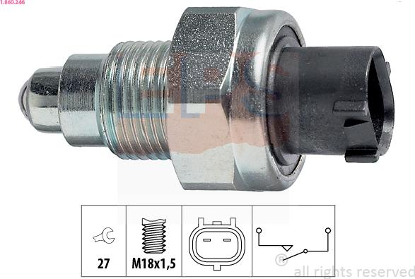 EPS 1.860.246 - Prekidač, svjetlo za vožnju unatrag www.parts5.com