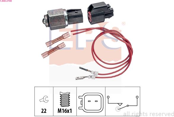 EPS 1.860.276K - Contacteur, feu de recul www.parts5.com