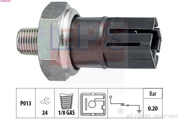 EPS 1.800.042 - Érzékelő, olajnyomás www.parts5.com