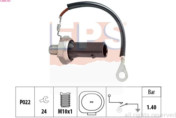 EPS 1.800.167 - Sender Unit, oil pressure www.parts5.com