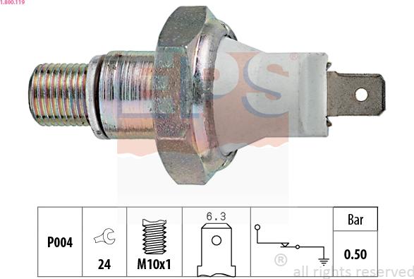 EPS 1.800.119 - Sender Unit, oil pressure parts5.com